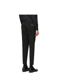 DSQUARED2 Black Wool Tropical Techno Trousers