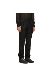 ALMOSTBLACK Black Wool Trousers