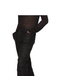 ALMOSTBLACK Black Wool Trousers