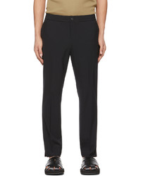 Solid Homme Black Wool Trousers