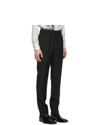 Givenchy Black Wool Vertical Logo Jogger Trousers