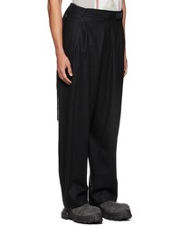 Hyein Seo Black Wool Wide Leg Trousers