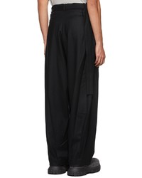 Hyein Seo Black Wool Wide Leg Trousers