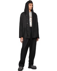 Hyein Seo Black Wool Wide Leg Trousers