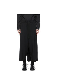 Yohji Yamamoto Black Wrap Layered Trousers