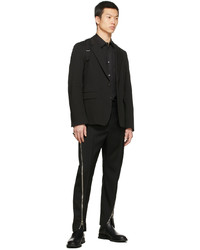 Alexander McQueen Black Zip Detail Trousers