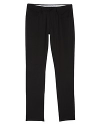 Emporio Armani Five Pocket Wool Pants In Solid Black At Nordstrom