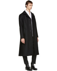 AMI Alexandre Mattiussi Black Long Belted Coat