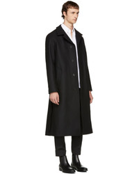 AMI Alexandre Mattiussi Black Long Belted Coat