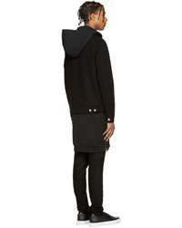 Givenchy Black Wool Layered Coat