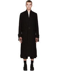 Isabel Benenato Black Wool Long Coat