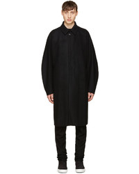 Attachment Black Wool Long Coat
