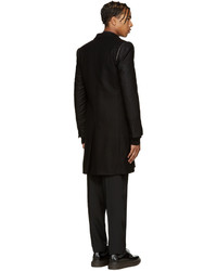 Givenchy Black Wool Zippered Coat