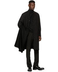 Lemaire Reversible Black Wool Coat