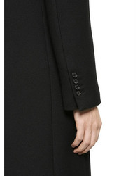 Alexander McQueen Velvet Collar Wool Silk Drill Coat