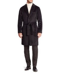 Ovadia & Sons Woolen Belted Waist Top Coat