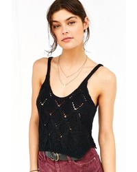 Reverse Cropped Cable Tank Top