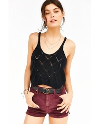 Reverse Cropped Cable Tank Top
