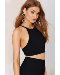 SOLACE London Ellie Ribbed Crop Top