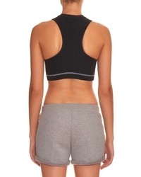 Alexander Wang T By Ribbed Knit Cropped Top