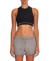 Alexander Wang T By Ribbed Knit Cropped Top