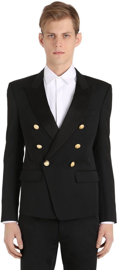 Balmain Double Jacket, $2,875 | LUISAVIAROMA Lookastic