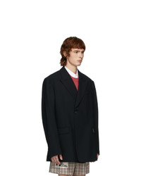 Raf Simons Black Double Breasted Blazer