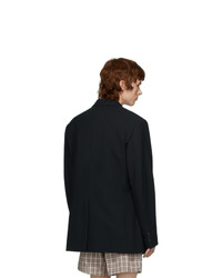 Raf Simons Black Double Breasted Blazer