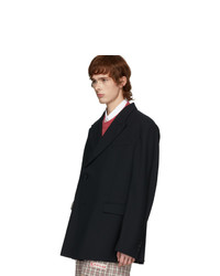 Raf Simons Black Double Breasted Blazer