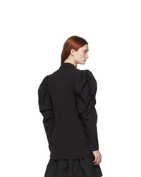 MSGM Black Ruched Sleeve Blazer