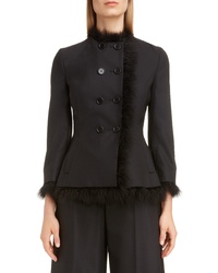 Simone Rocha Double Breasted Stretch Wool Jacket
