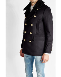 Burberry Wool Jacket With Shearling Collar