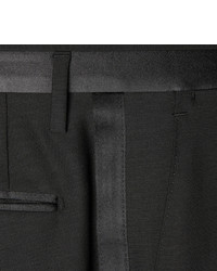 Dolce & Gabbana Black Slim Fit Wool Tuxedo Trousers
