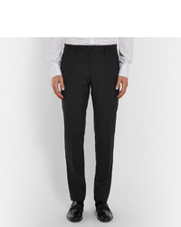 Dolce & Gabbana Black Slim Fit Wool Tuxedo Trousers