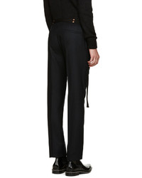 Givenchy Black Wool Belted Trousers