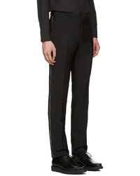 Givenchy Black Wool Chain Trousers