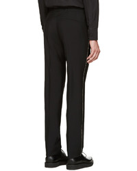 Givenchy Black Wool Chain Trousers