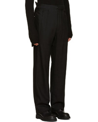 Nude:mm Black Wool Cinched Trousers