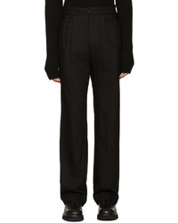 Nude:mm Black Wool Cinched Trousers