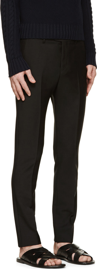 Acne Studios Black Wool Drifter Trousers, $330 | SSENSE | Lookastic