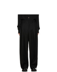 Wooyoungmi Black Wool Loose Trousers