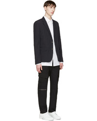 Tim Coppens Black Wool Patch Trousers