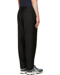 Paul Smith Black Wool Pleated Trousers