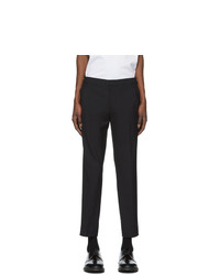 Solid Homme Black Zippered Waist Trousers