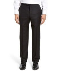 Hickey Freeman Classic B Fit Flat Front Wool Formal Trousers