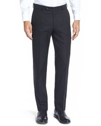 Ballin Flat Front Solid Stretch Wool Trousers