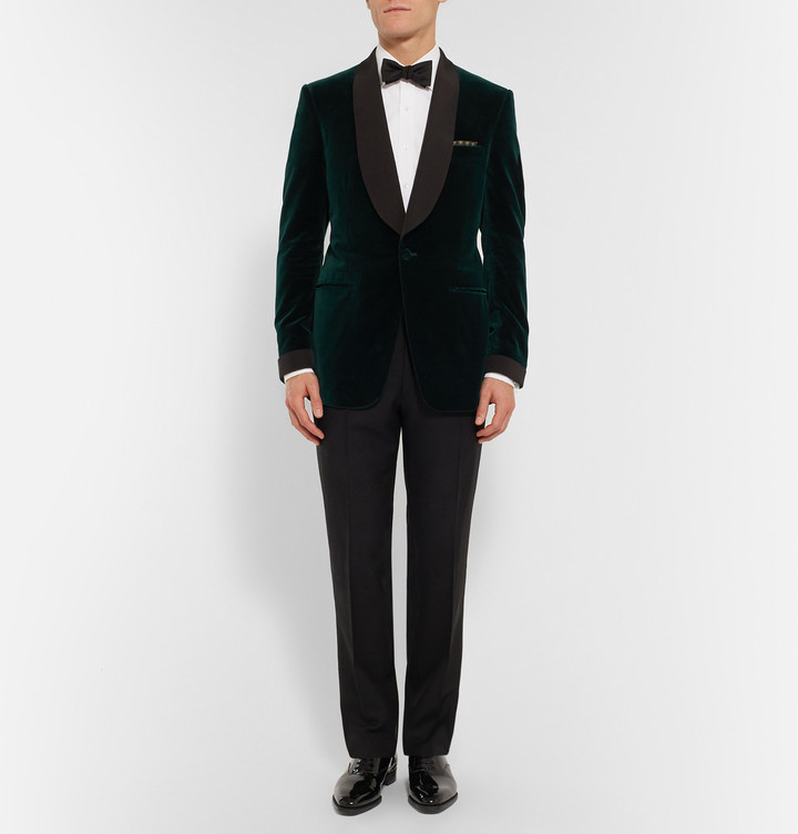 Kingsman Slim Fit Wool And Mohair Blend Tuxedo Trousers, $795 | MR ...