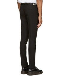 Paul Smith Ps By Black Wool Zip Accent Trousers
