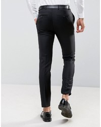 Asos Skinny Suit Pant In 100% Wool In Black