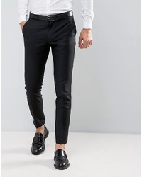 Asos Skinny Suit Pant In 100% Wool In Black
